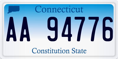 CT license plate AA94776