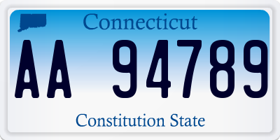CT license plate AA94789