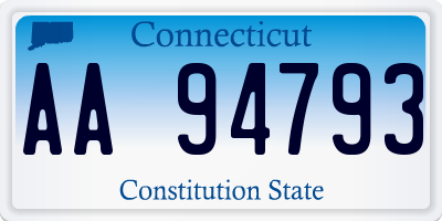CT license plate AA94793