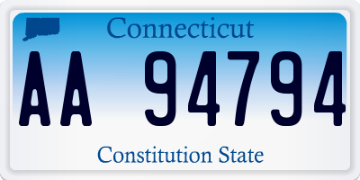 CT license plate AA94794