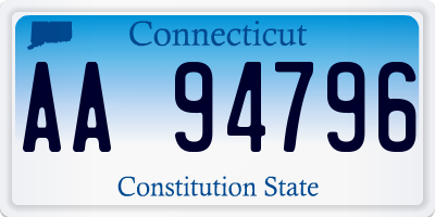 CT license plate AA94796