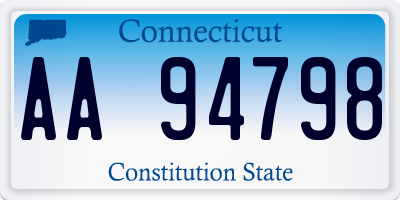 CT license plate AA94798