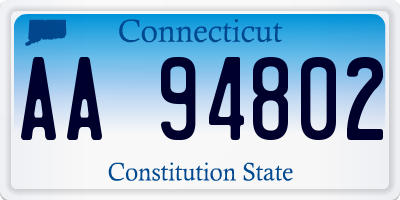 CT license plate AA94802