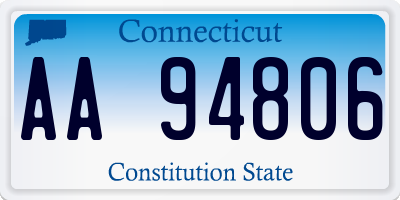 CT license plate AA94806