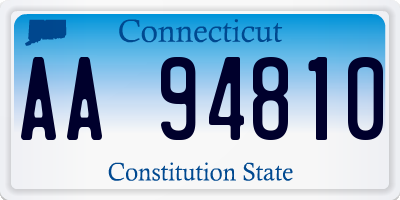 CT license plate AA94810