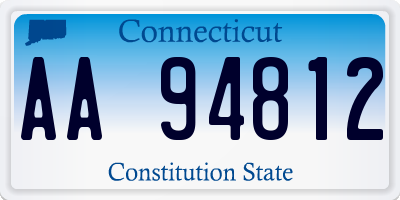 CT license plate AA94812