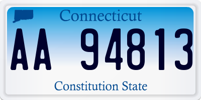 CT license plate AA94813