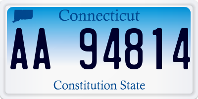 CT license plate AA94814