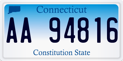 CT license plate AA94816