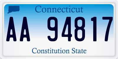 CT license plate AA94817