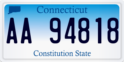 CT license plate AA94818