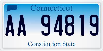 CT license plate AA94819