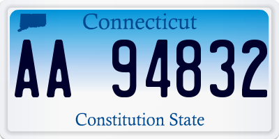 CT license plate AA94832