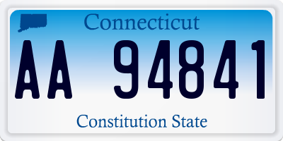 CT license plate AA94841