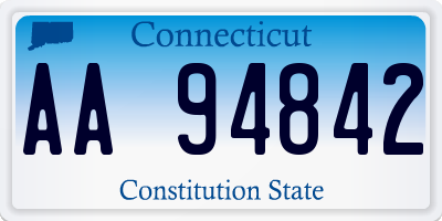 CT license plate AA94842