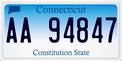 CT license plate AA94847