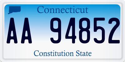 CT license plate AA94852