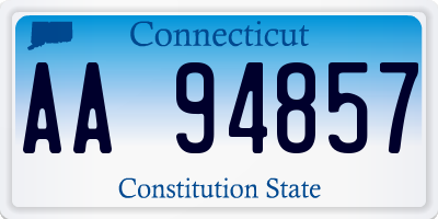 CT license plate AA94857