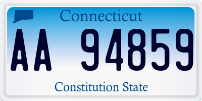 CT license plate AA94859