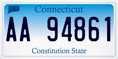 CT license plate AA94861