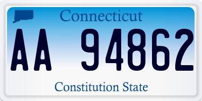 CT license plate AA94862