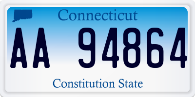 CT license plate AA94864