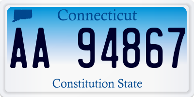 CT license plate AA94867