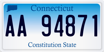 CT license plate AA94871