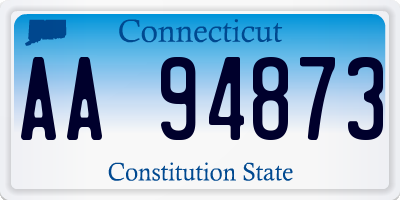 CT license plate AA94873