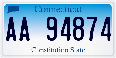 CT license plate AA94874