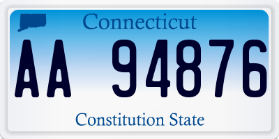 CT license plate AA94876