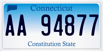 CT license plate AA94877