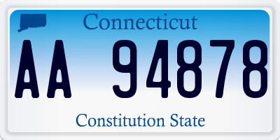 CT license plate AA94878