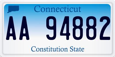 CT license plate AA94882