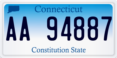 CT license plate AA94887