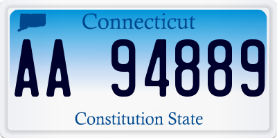 CT license plate AA94889