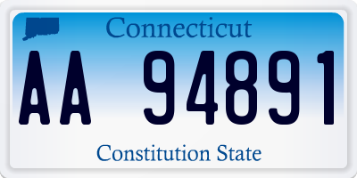 CT license plate AA94891