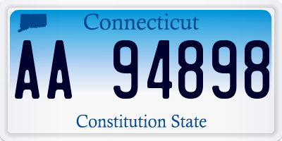 CT license plate AA94898