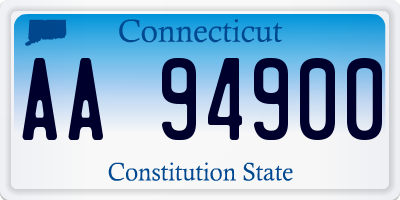 CT license plate AA94900