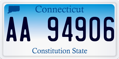 CT license plate AA94906