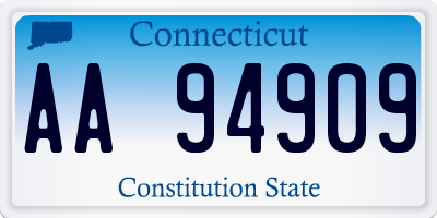 CT license plate AA94909