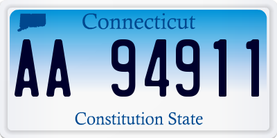 CT license plate AA94911