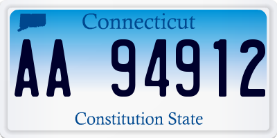 CT license plate AA94912