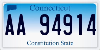 CT license plate AA94914