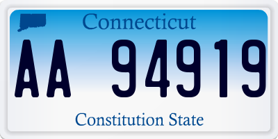 CT license plate AA94919