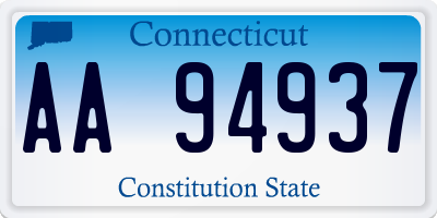 CT license plate AA94937