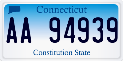 CT license plate AA94939