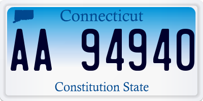 CT license plate AA94940