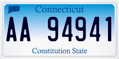 CT license plate AA94941