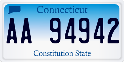 CT license plate AA94942